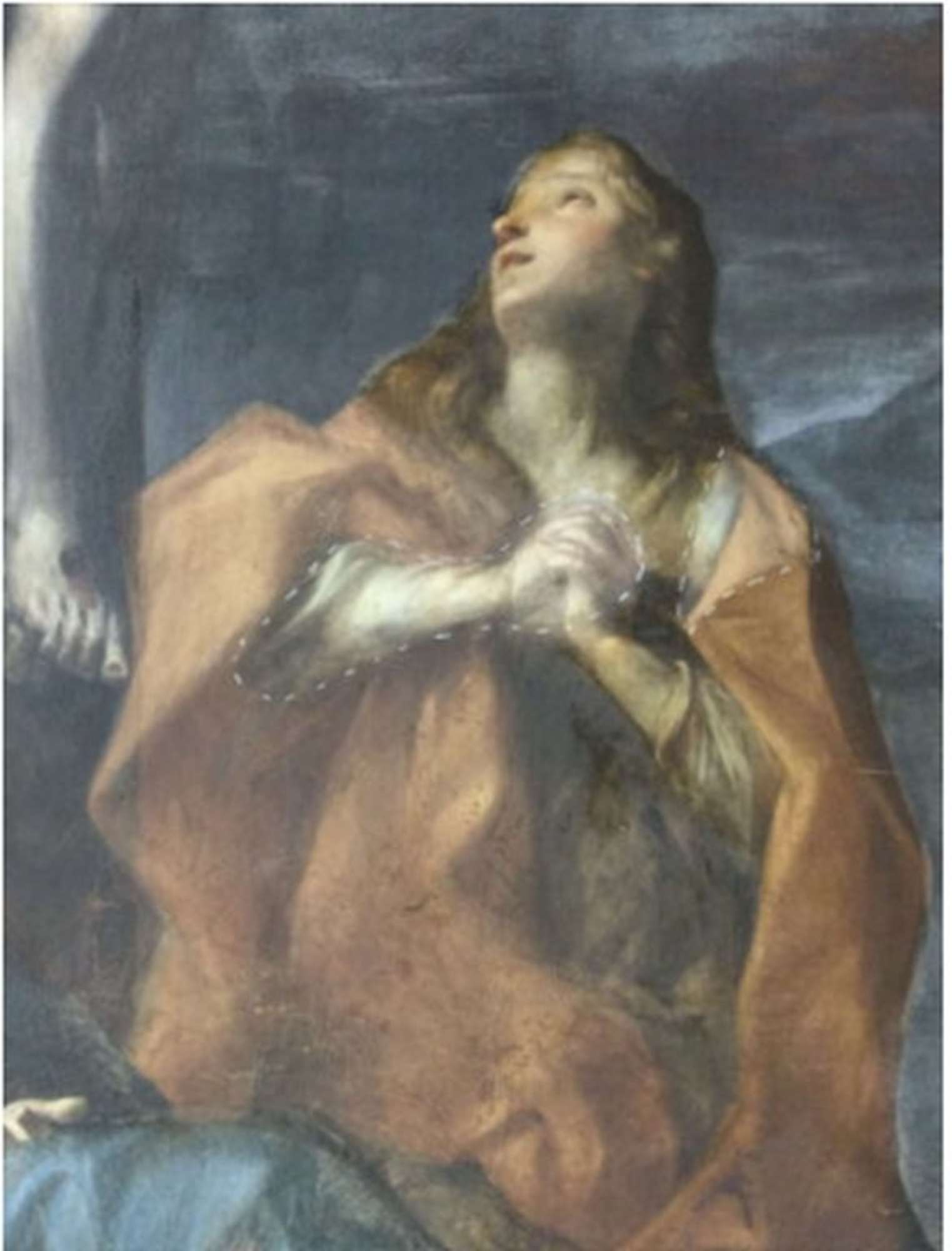 Crocefissione, test di pulitura.